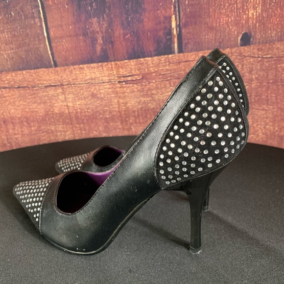 WET SEAL Rhinestone Point Stiletto Metallic Heel - Picture 9 of 11